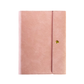 Anteckningsbok i skinn, rosa skrivbok, dagbok rosa, återanvändbart bokomslag Ephemere Rome